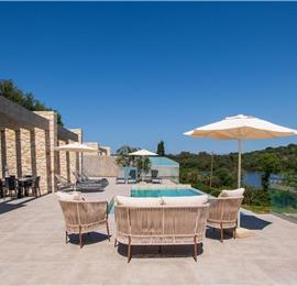 3 bedroom villa with pool & sea view, near Acharavi, sleeps 6